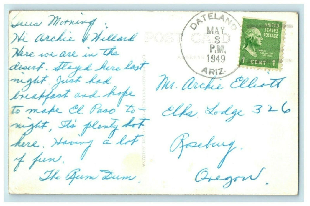 1949 Harvesting Dates Dateland Arizona AZ RPPC Photo Postcard