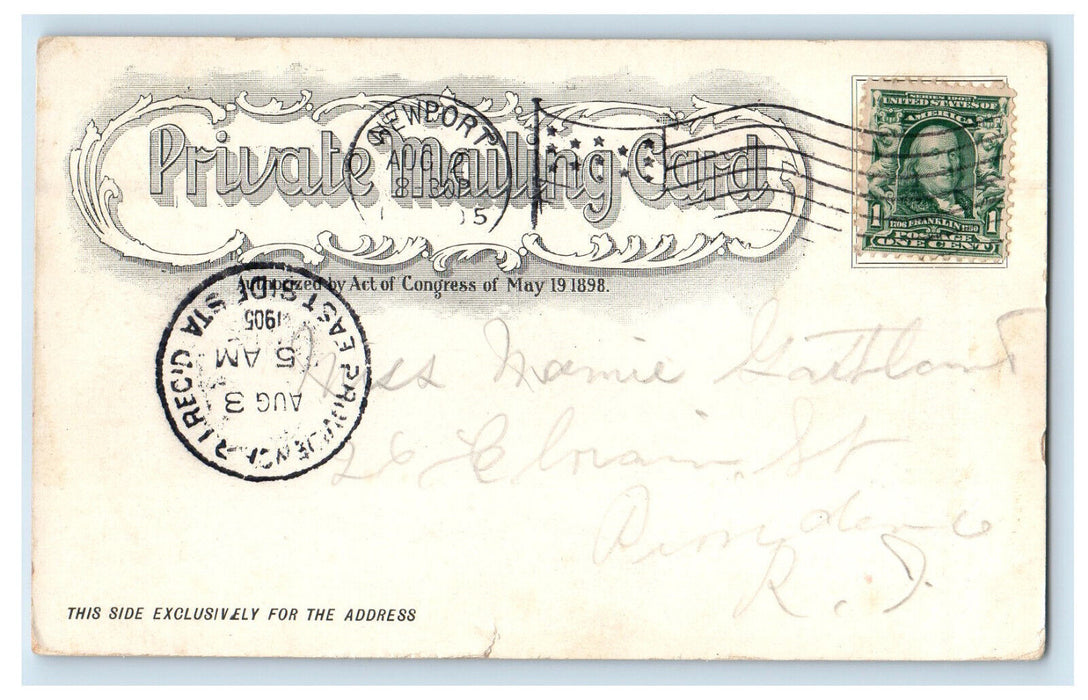 1905 Race of the Thirty Footers Newport Rhode Island RI Posted PMC Postcard