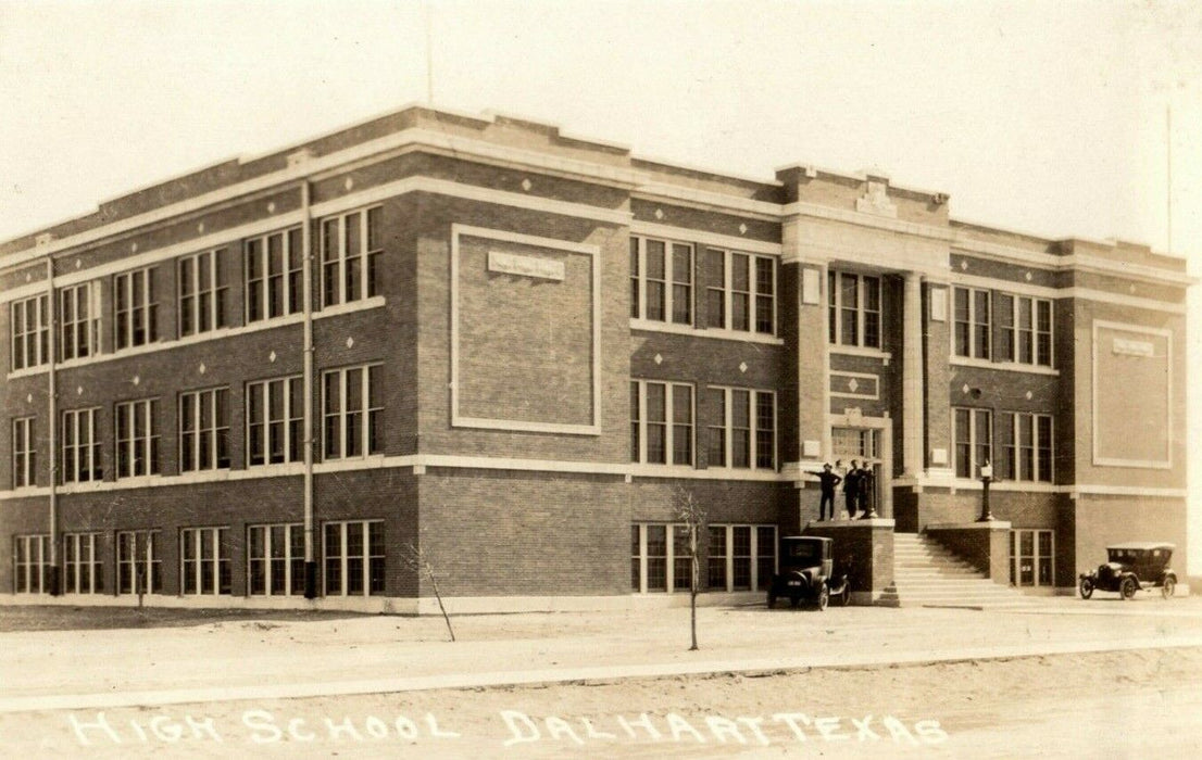 1927 Dalhart Texas High School RPPC Photo Antique Vintage Postcard