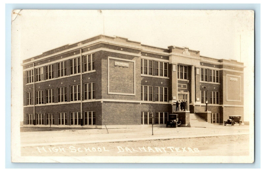 1927 Dalhart Texas High School RPPC Photo Antique Vintage Postcard