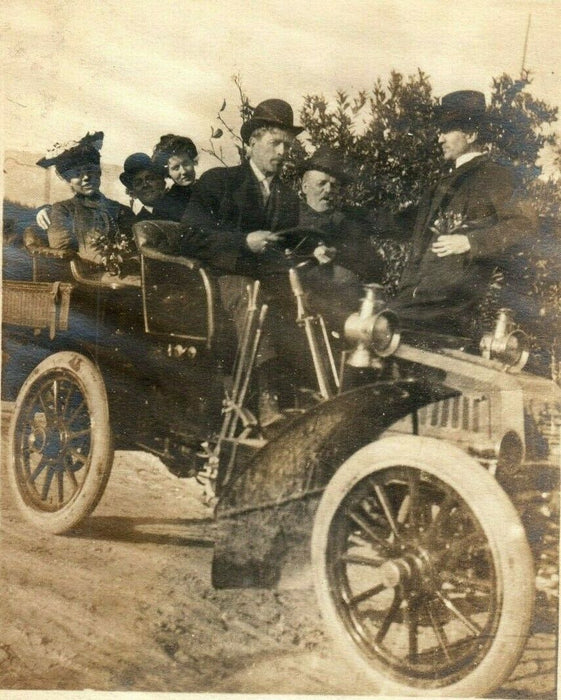 1903 Victorian Family Antique Automobile Car Long Beach California CA Photo