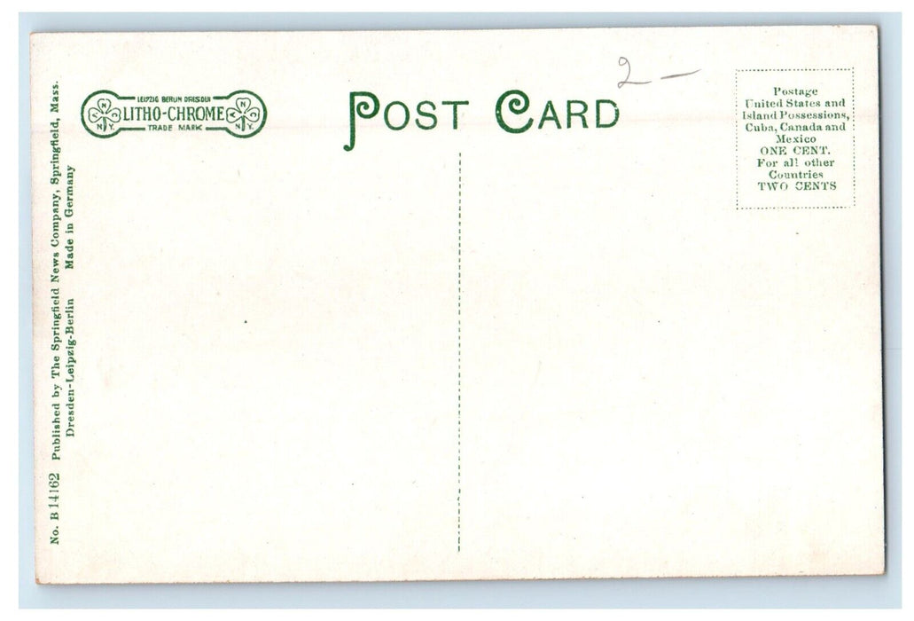 c1910's Great River Bridge Waterfall Westfield Massachusetts MA Antique Postcard