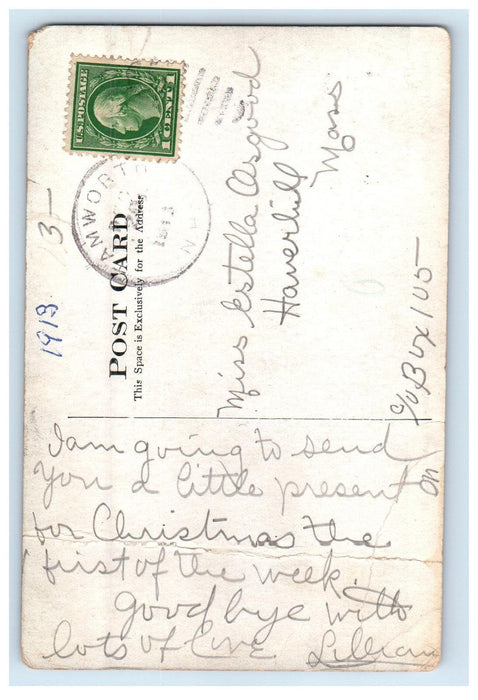 1913 Swift River from the Bridge, Tamworth, New Hampshire NH Antique Postcard