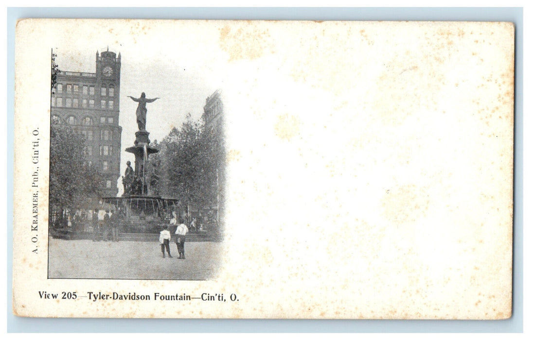 c1900s Tyler Davidson Fountain Cincinnati Ohio OH PMC Antique Postcard