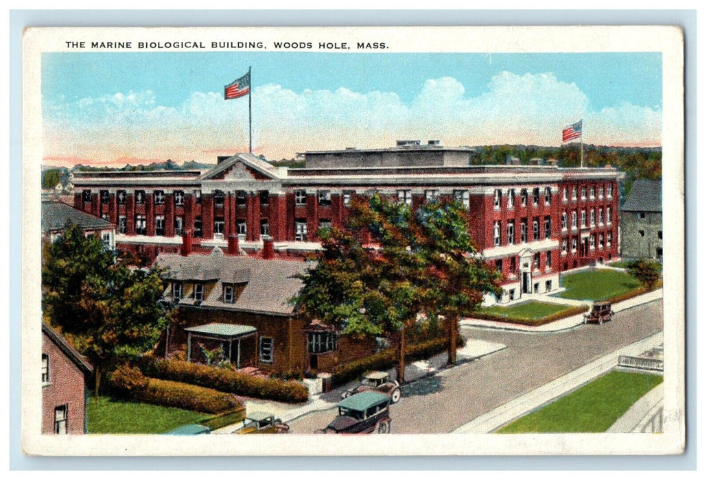 c1920's The Marine Biological Building Woods Hole Massachusetts MA Postcard