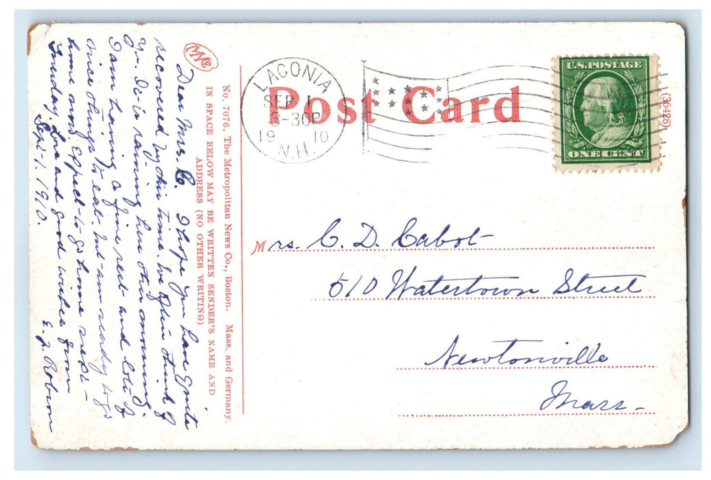 1910 Lake Winnisquam East Tilton New Hampshire NH Posted Postcard
