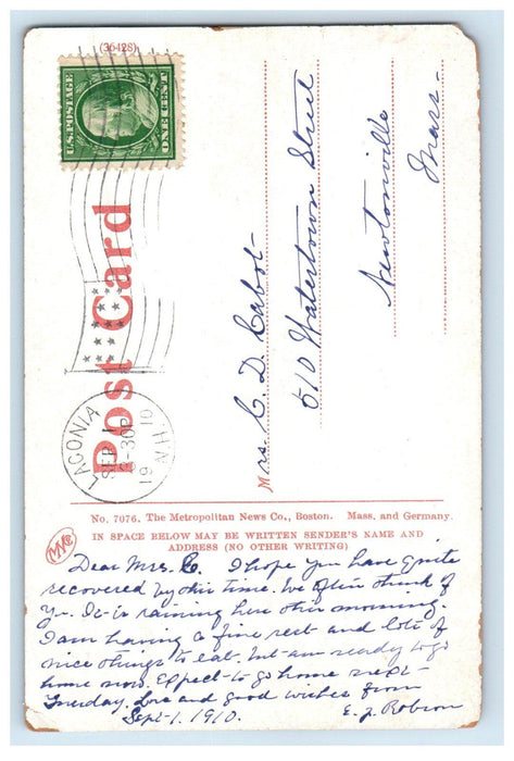 1910 Lake Winnisquam East Tilton New Hampshire NH Posted Postcard