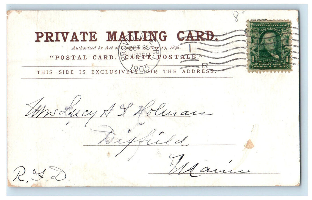 1905 Familiar Street Scenes, Providence Rhode Island RI PMC Posted Postcard