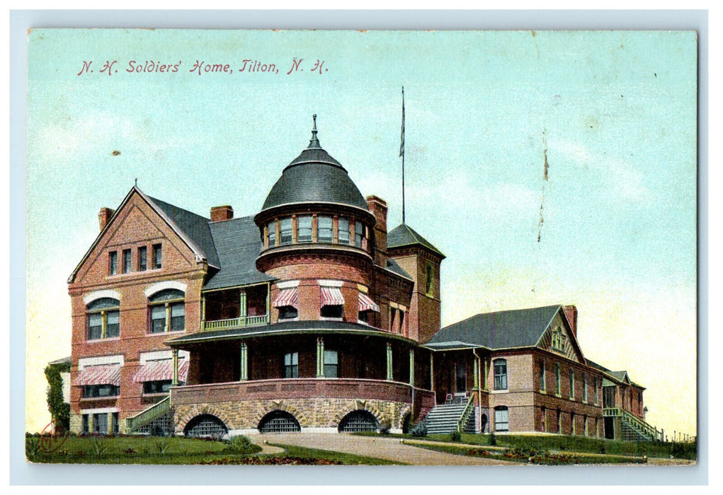 c1910 New Hampshire Soldiers Home Tilton New Hampshire Posted Postcard