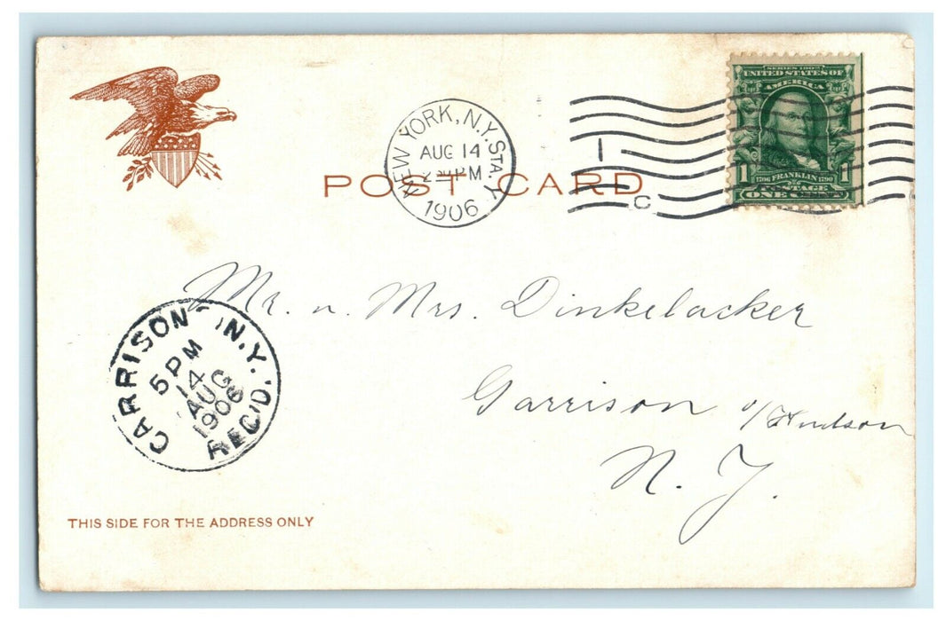 1906 City Hall Underground Railroad New York NY Posted Antique Postcard