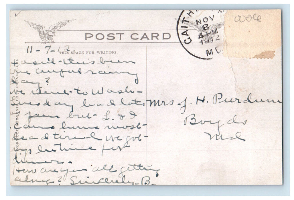 1912 10 Million in Silver Vault US Treasury, Washington DC Posted Postcard
