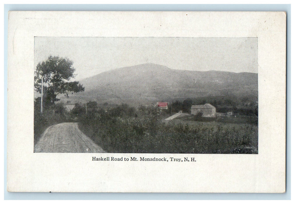 c1910 Haskell Road to Mt. Monadnock Troy New Hampshire NH Posted Postcard