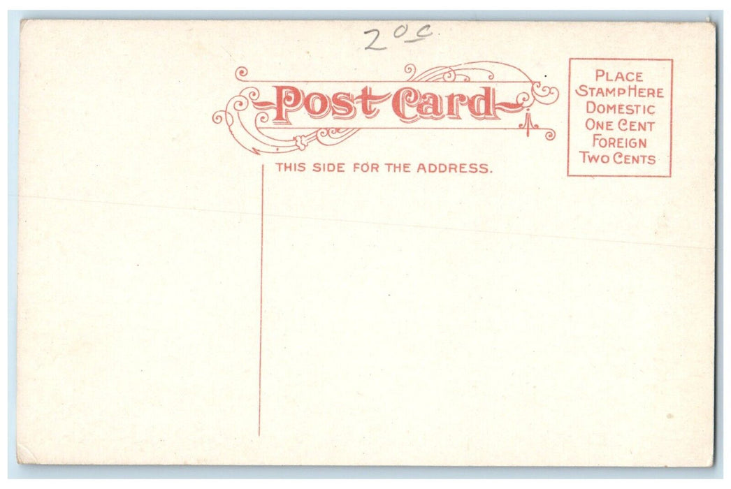 c1910 Government Building Exterior Building Post Office Wabash Indiana Postcard