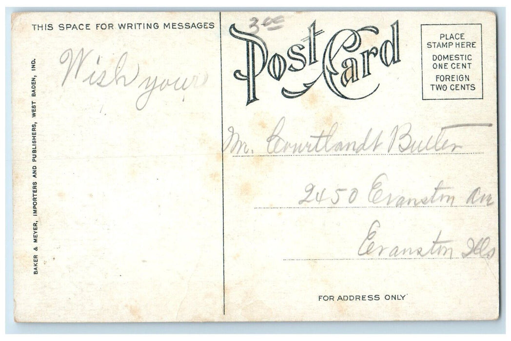 c1910 Cathedral Lady Lourdes Carlsbad America Stairs West Baden Indiana Postcard