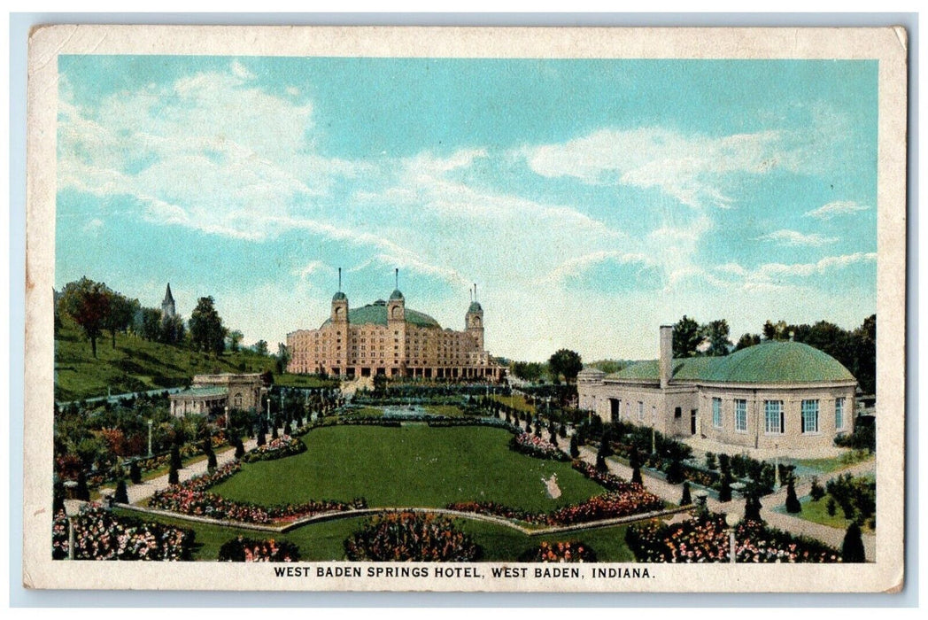 c1920 West Baden Springs Hotel Exterior Building West Baden Indiana IN Postcard