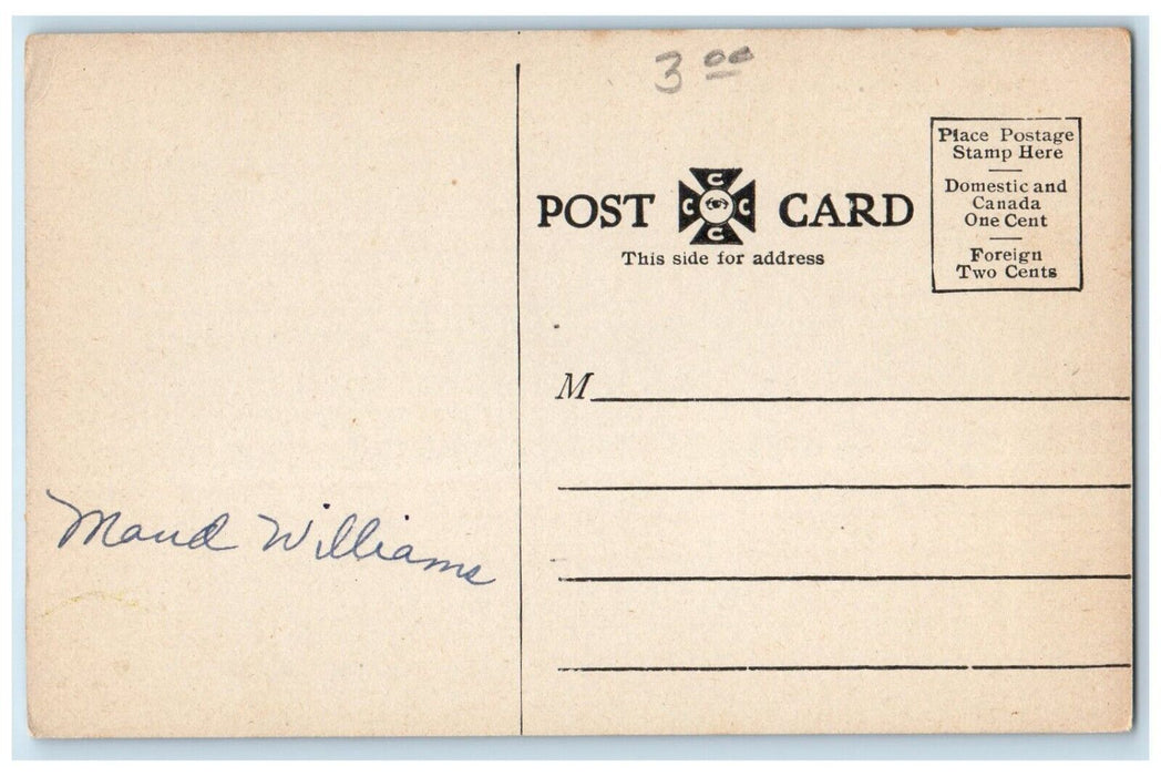 c1910 Cathedral Church Chapel Exterior Building Road Vincennes Indiana Postcard