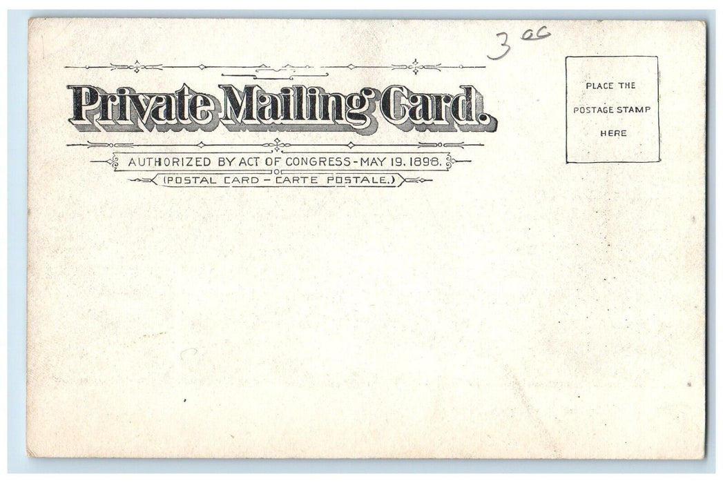 1898 St. Joe Mich Auditorium Exterior Winona Lake Indiana Private Mailing Card