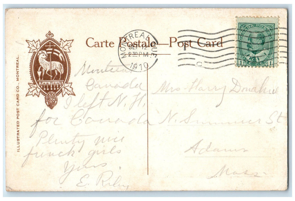 1910 La Procession Angel Arch Priests Montreal Canada Antique Posted Postcard