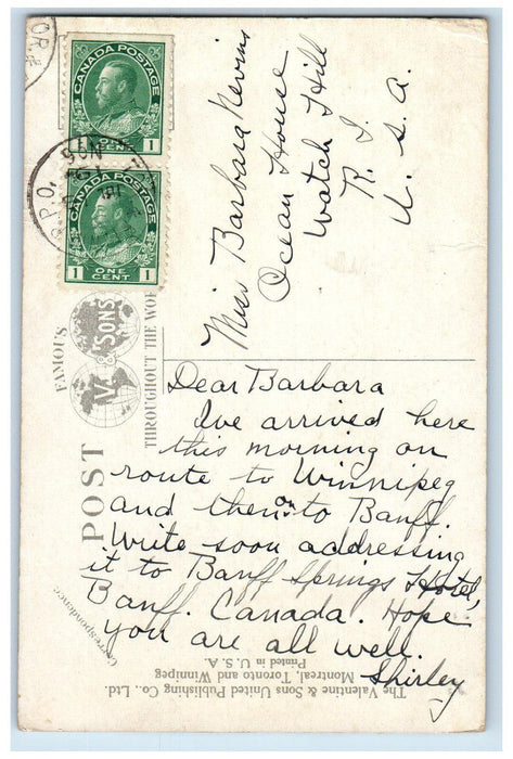 1919 The Gorge Kaministikwia River Near Fort William Ontario Canada RPO Postcard