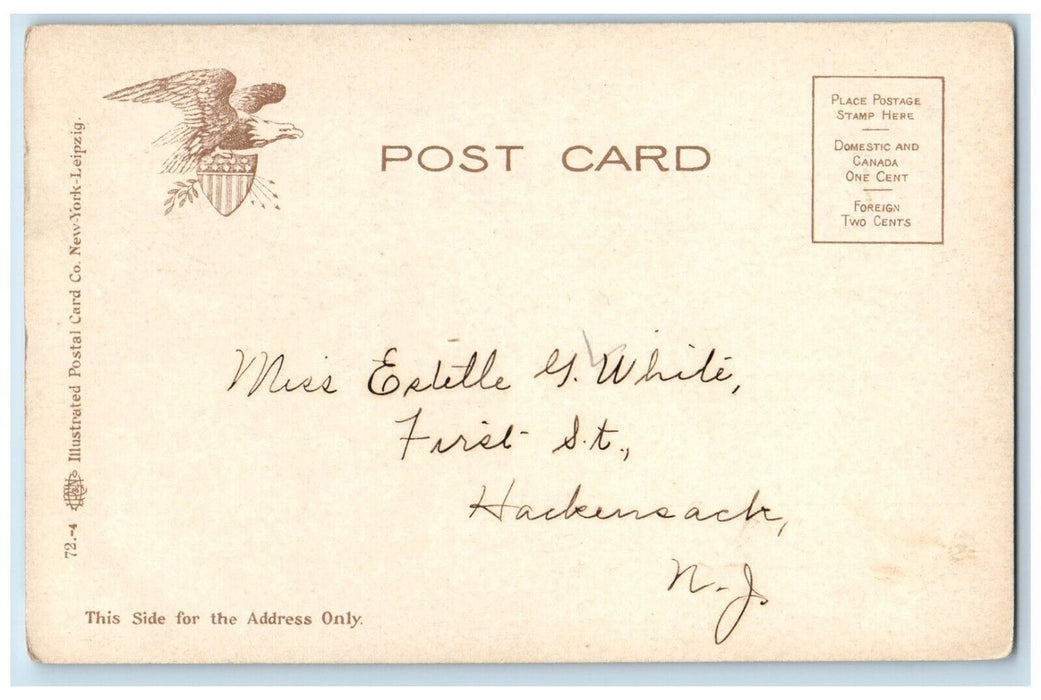 c1906 USS Kearsarge Steamer Battleship World War Boats Hudson Michigan Postcard