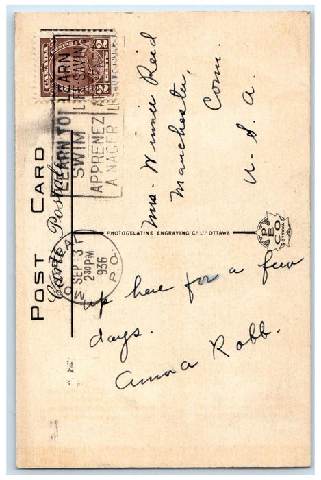 1936 Cannon Chateau De Ramezay Montreal Quebec Canada Vintage Posted Postcard