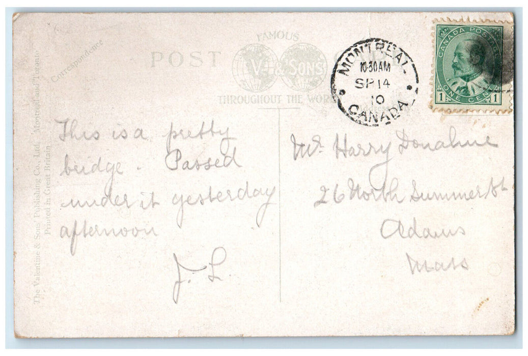 1910 Canadian Pacific Railway Bridge Near Montreal Quebec Canada Postcard