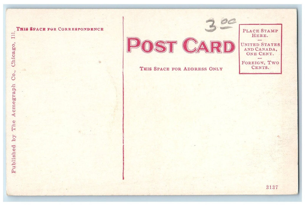 c1950's Excursion Steamer Entering Harbor Ship Smokestacks Sheboygan WI Postcard