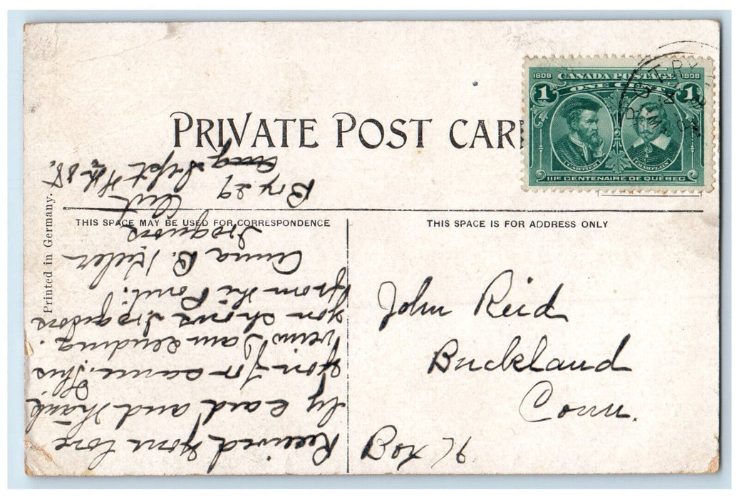 1908 From "The Point" Iroquois Ontario Canada Antique Posted Postcard