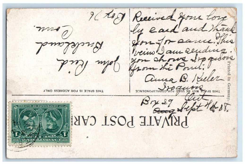 1908 From "The Point" Iroquois Ontario Canada Antique Posted Postcard