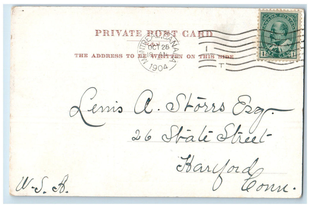 1904 Incline Railway Train Wagon Montreal Quebec Canada Antique Postcard