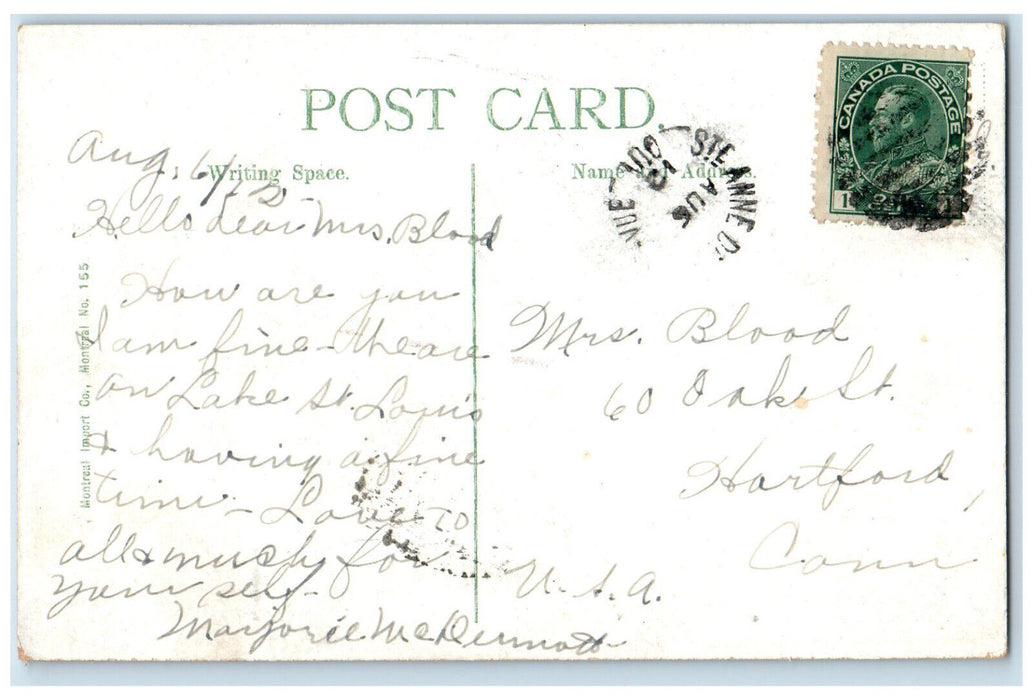 1912 Victoria Jubilee Bridge Grand Truck Railway System Montreal Canada Postcard