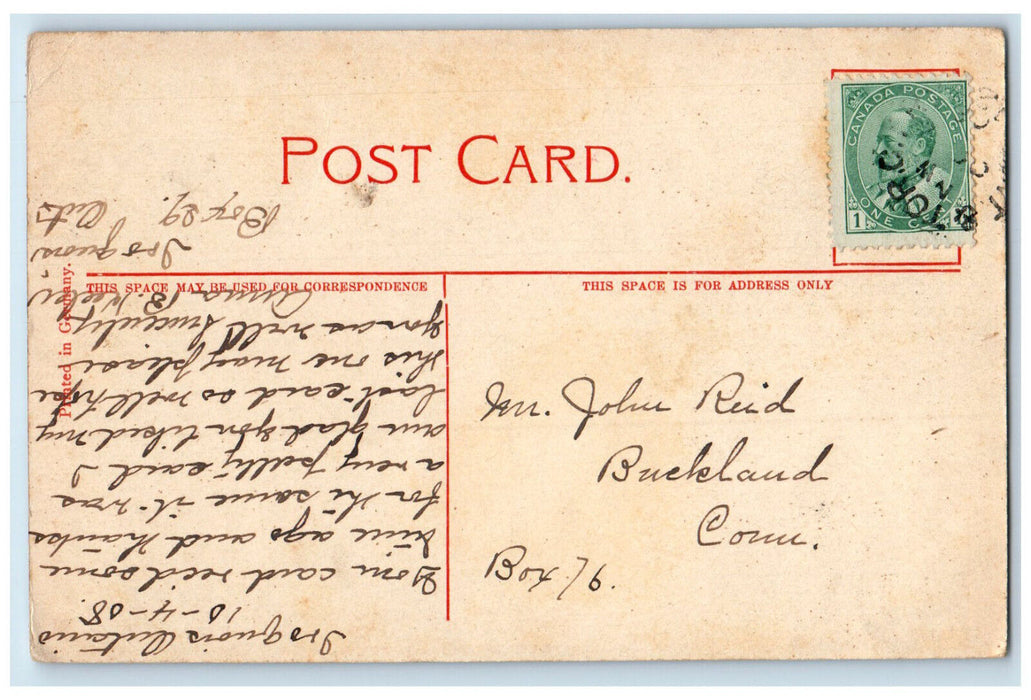 1908 New Dock Bridge View Iroquois Ontario Canada Antique Posted Postcard