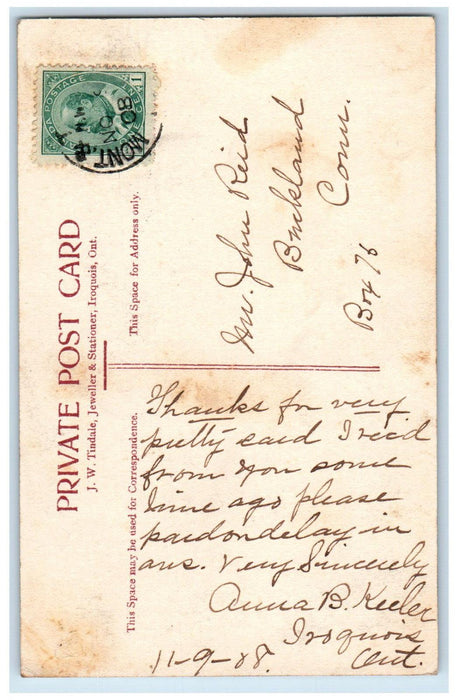 1908 Steamer Rounding Point Iroquois Ontario Canada Posted Antique Postcard