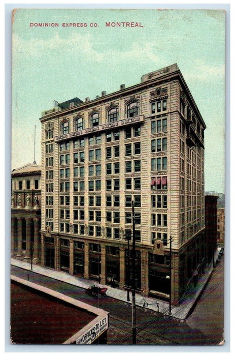 1913 Dominion Express Co. Montreal Quebec Canada Posted Antique Postcard