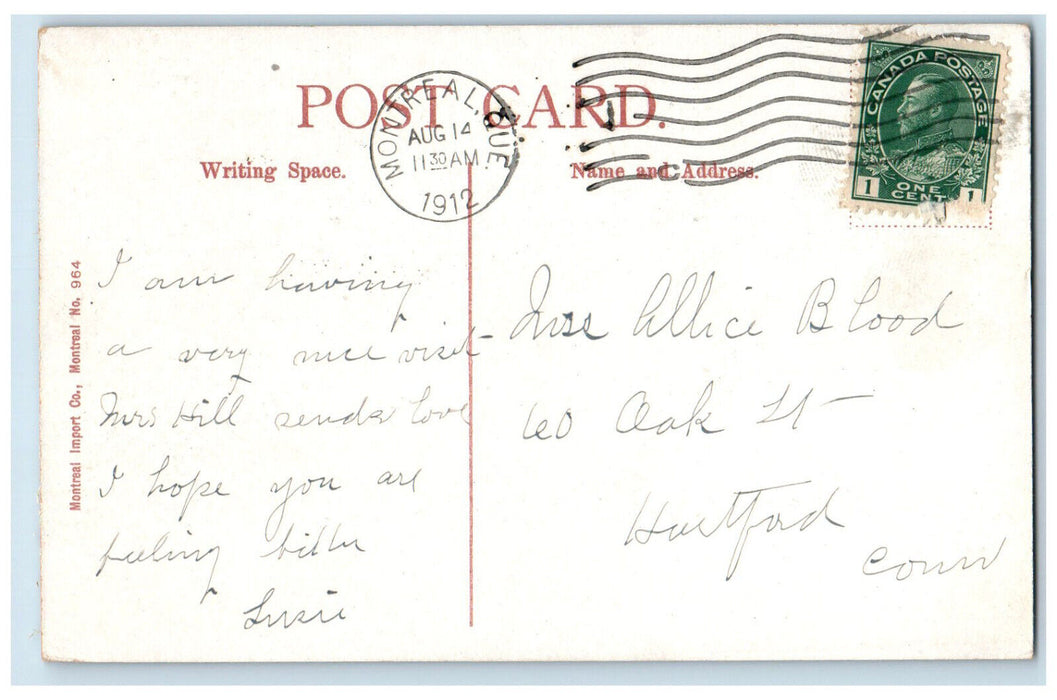 1912 On The Line of the Q & L. St. J Railway Batiscan River PQ Canada Postcard