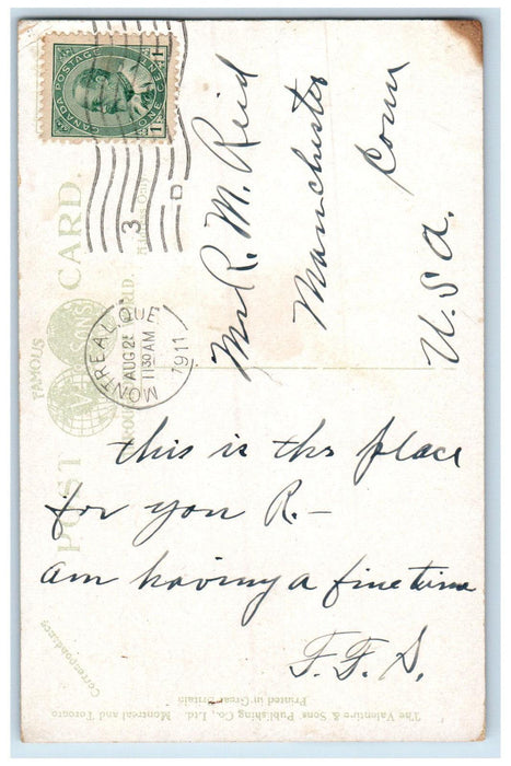 1911 Place Viger C.P.R. Hotel and Station Montreal Quebec Canada Postcard
