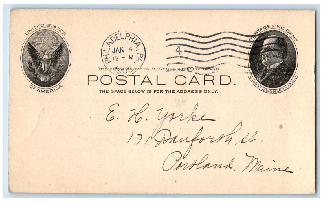 1906 The Curtis Publishing Company Arch Street Philadelphia PA Postal Card