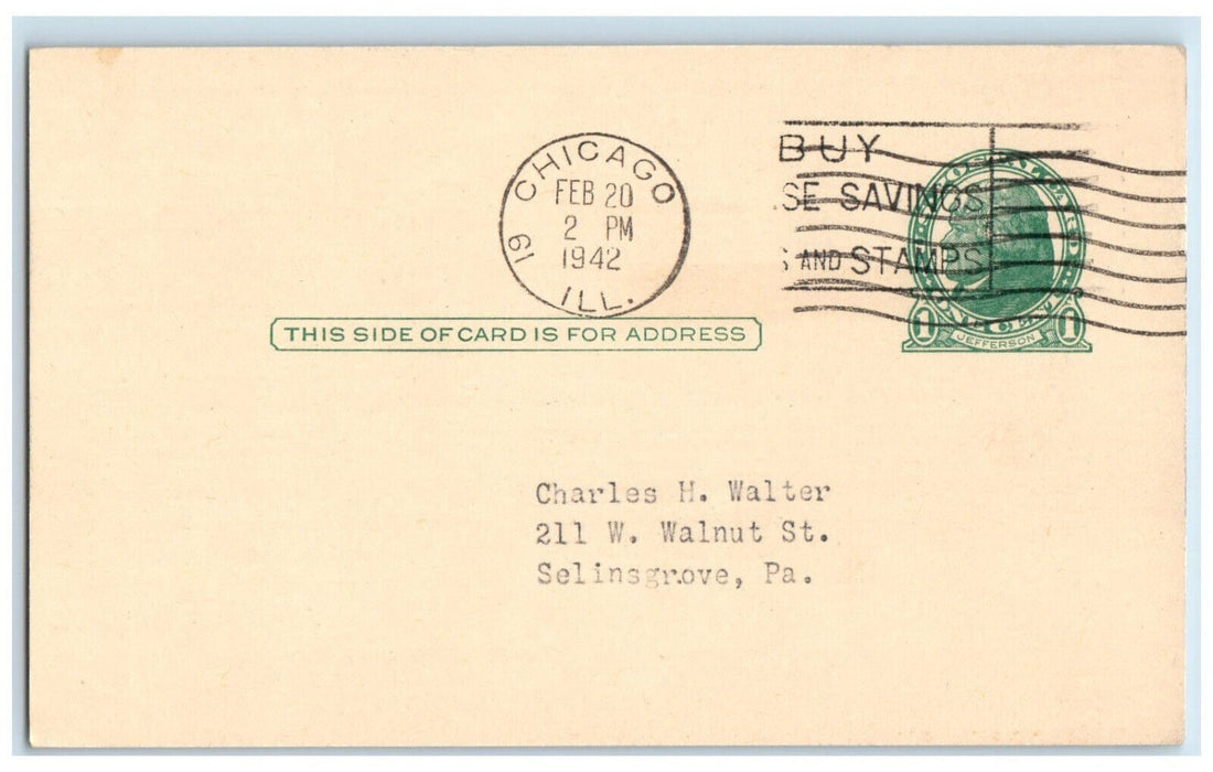 1942 The Precancel Optimist Precancel Publication Chicago IL Postal Card