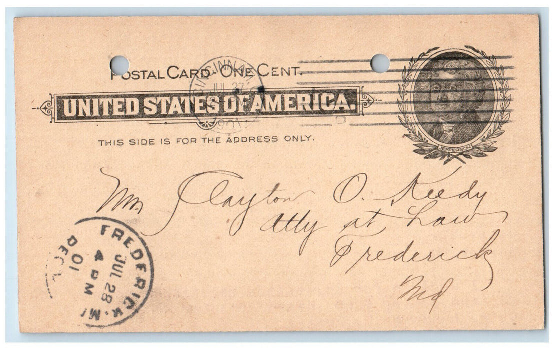 1901 The Lyon Furniture Agency Law & Collection Dept. Cincinnati OH Postal Card