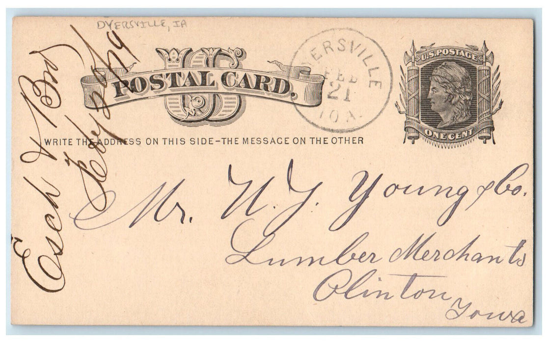 1979 Esch & Bro WJ Young & Co. Dyersville Clinton Iowa IA Postal Card