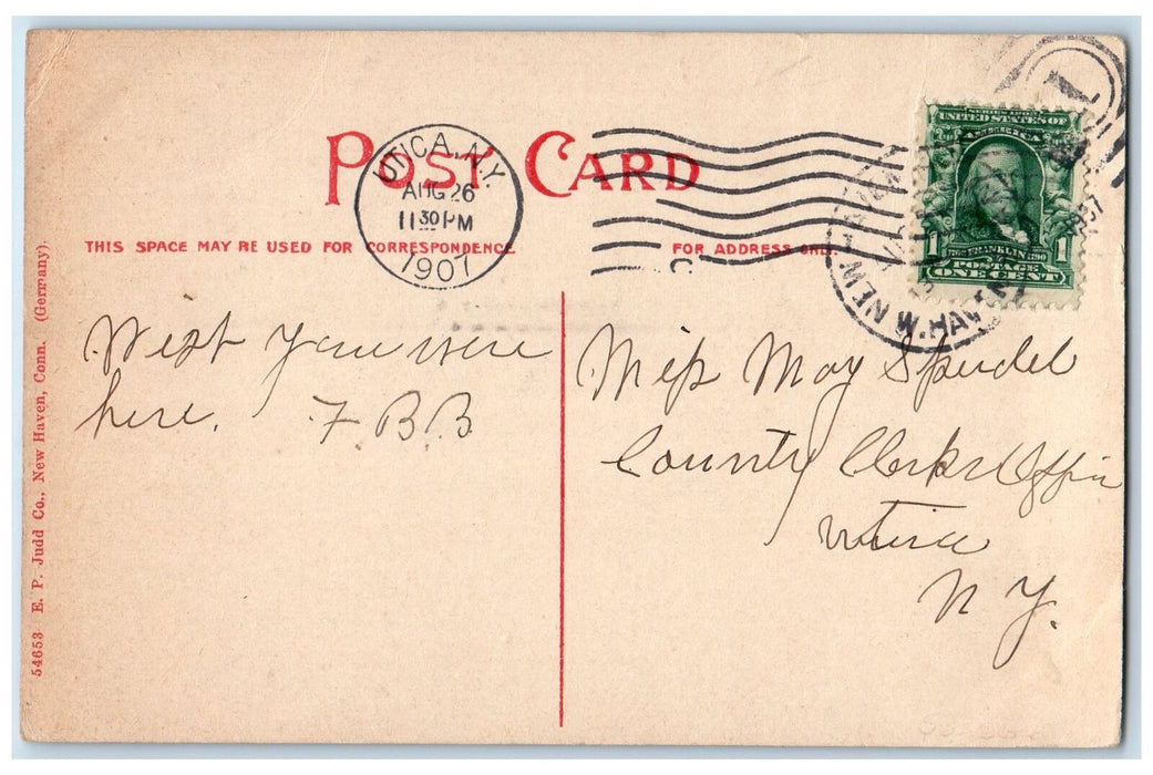 1907 Wilcox Pier Restaurant Lake Side Entrance Dirt Road Savin Rock CT Postcard