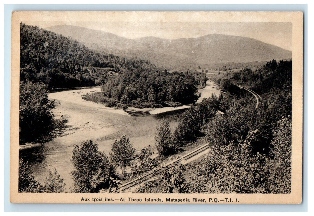 1938 At Three Islands, Matapedia River PQ Canada Posted Antique Postcard