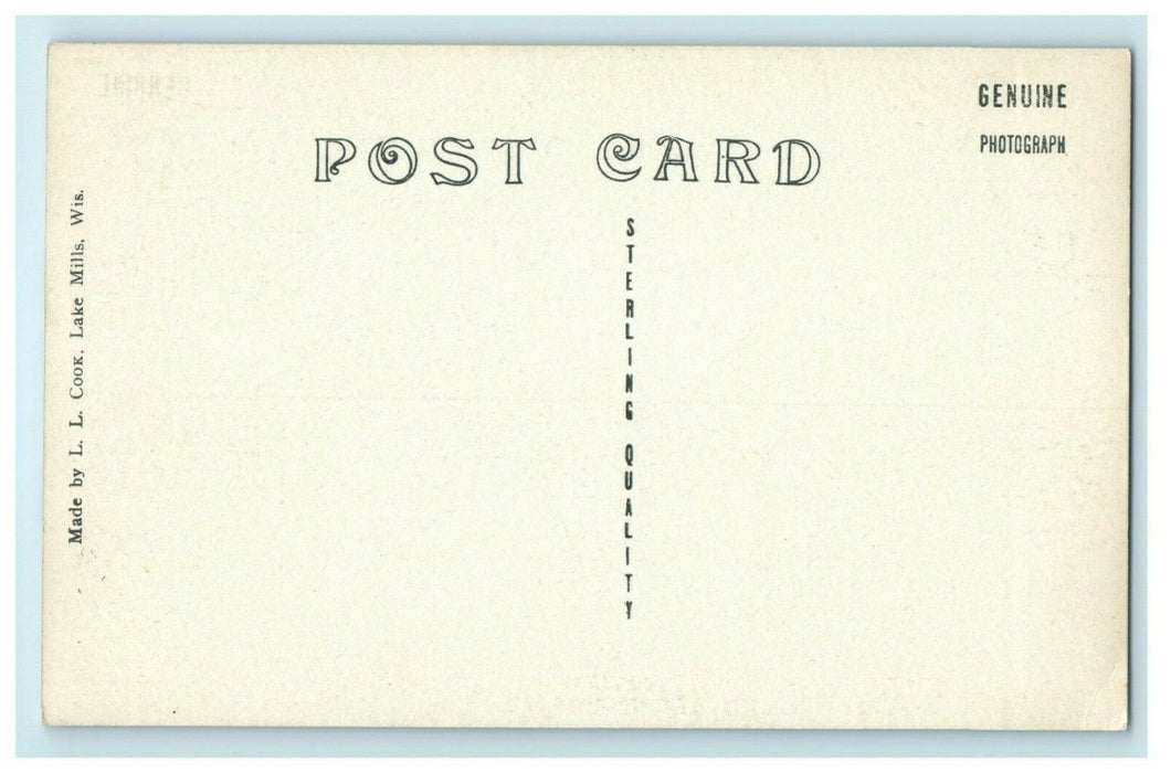 c1920's Clear Lake Iowa IA Main St. East Classic Car License RPPC Photo Postcard