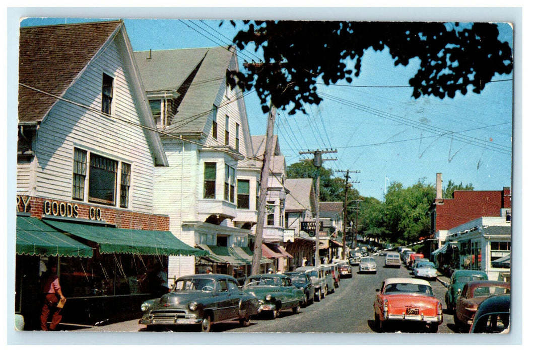 1956 Looking North Main Street Martha's Vineyard Haven Massachusetts MA Postcard