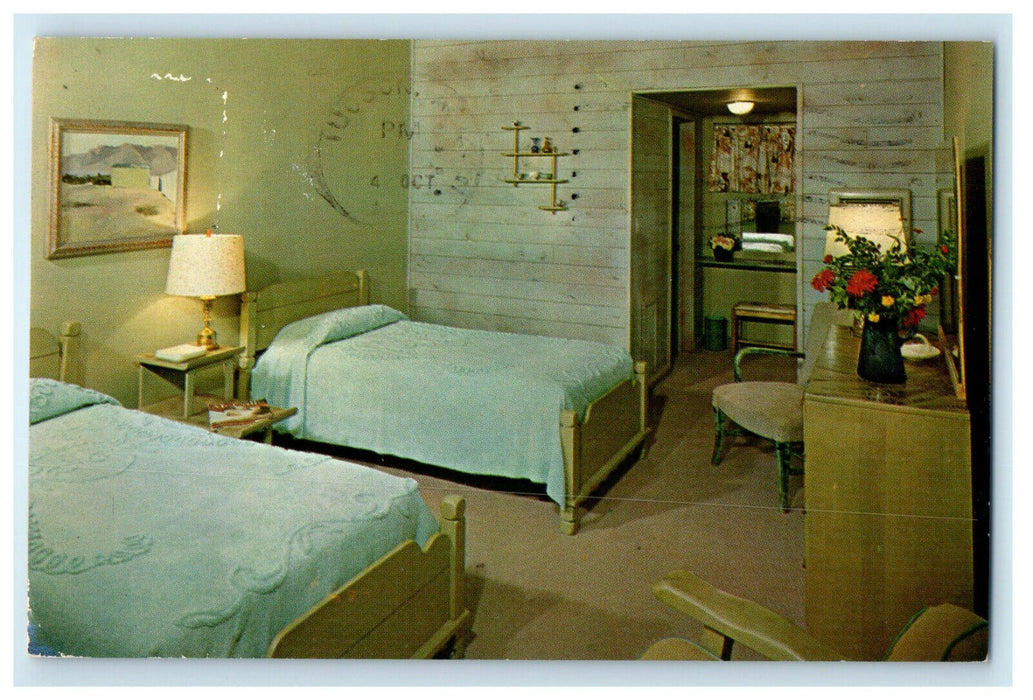 1964 Interior of Guest Accomodation Wilmot Inn Tucson Arizona AZ Postcard