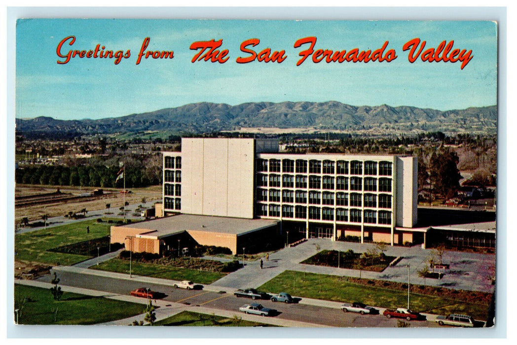 c1950s Greetings from San Fernando Valley, State College Northbridge CA Postcard