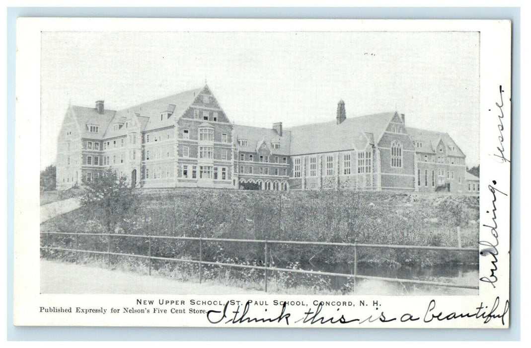 c1905 New Upper School St. Paul School Concord New Hampshire NH Antique Postcard