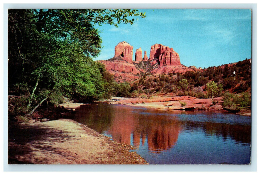 1967 Court House Rock Oak Creek Canyon Arizona AZ Cancel Postcard