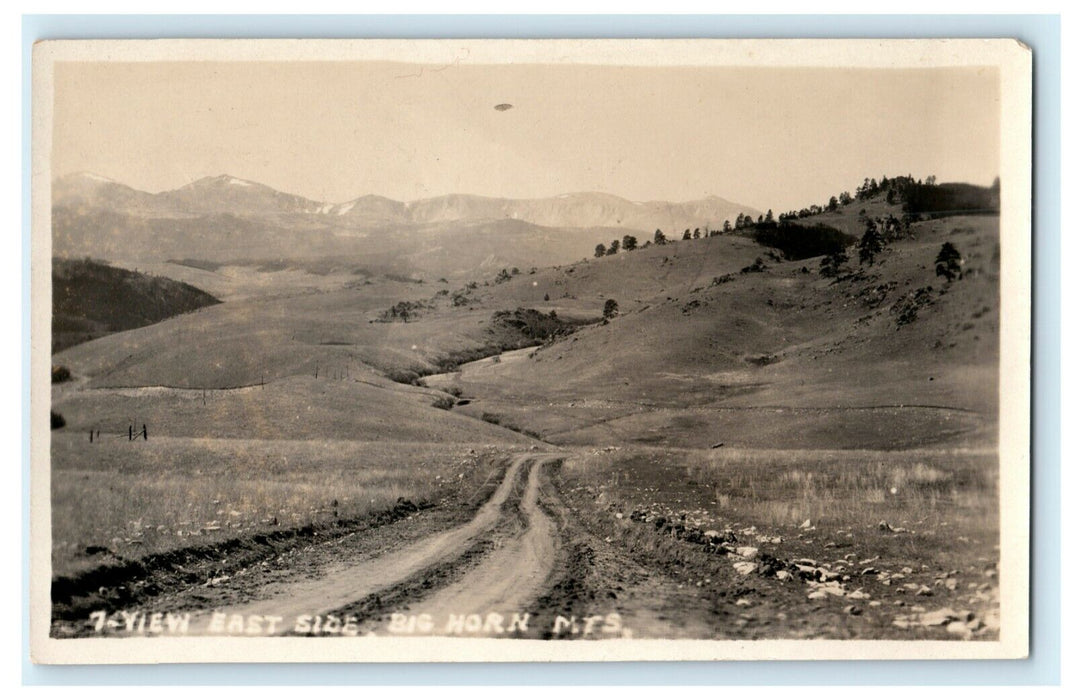 c1920 East Side View of Big Horn Mountains Wyoming WY RPPC Photo Postcard