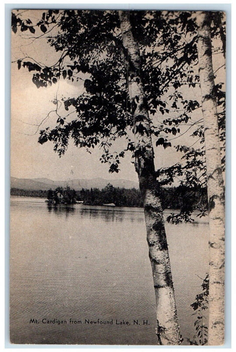 1948 View Of Mt. Cardigan From Newfound Lake New Hampshire NH Vintage Postcard
